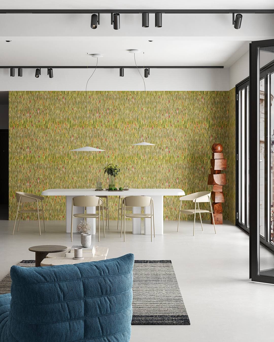 Collezione Flora art collection — carta da parati Inkiostro Bianco