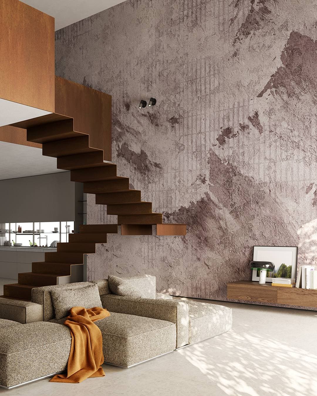 Collezione MATERIAPRIMA — carta da parati Inkiostro Bianco in ambiente