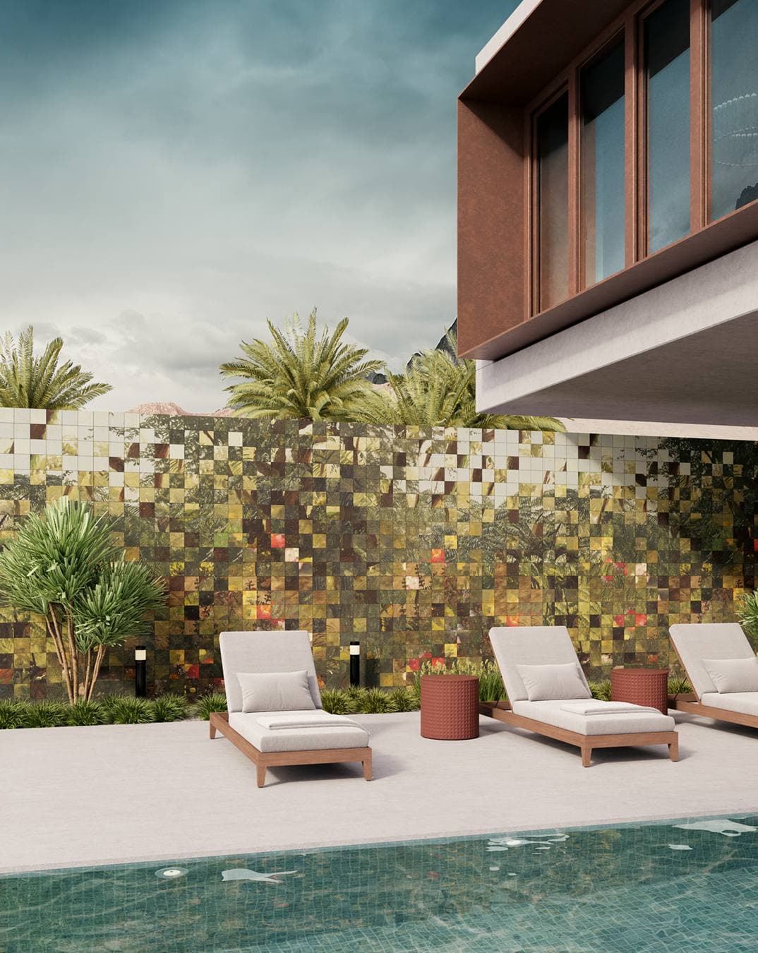 Collezione Travelogue — carta da parati Inkiostro Bianco in ambiente