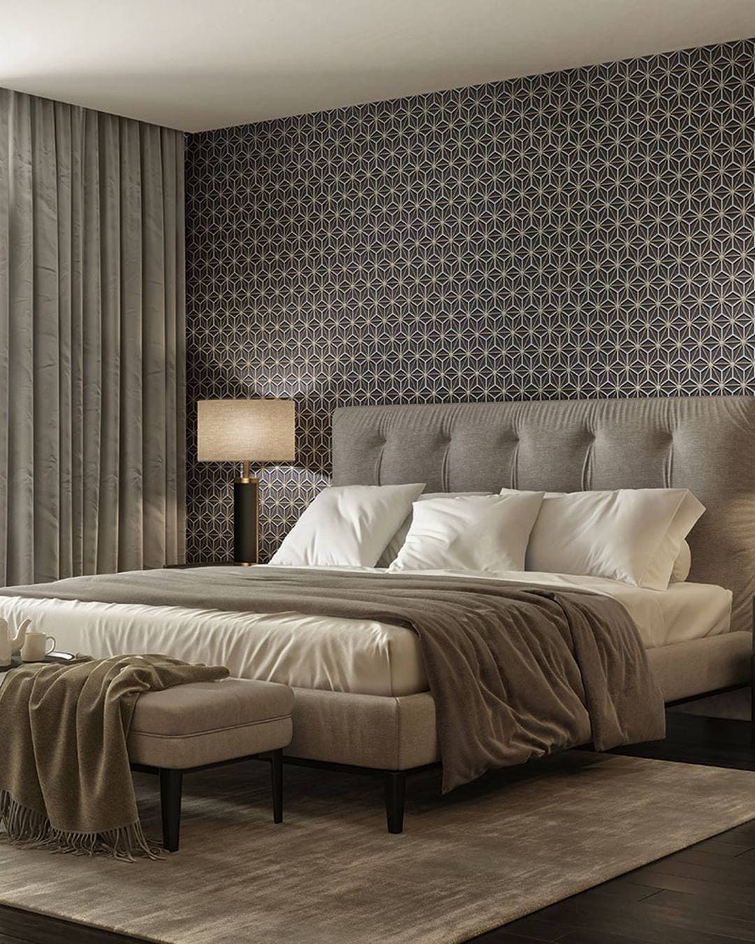 Collezione Wallcovering Collection 2016/17 — carta da parati Inkiostro Bianco in ambiente
