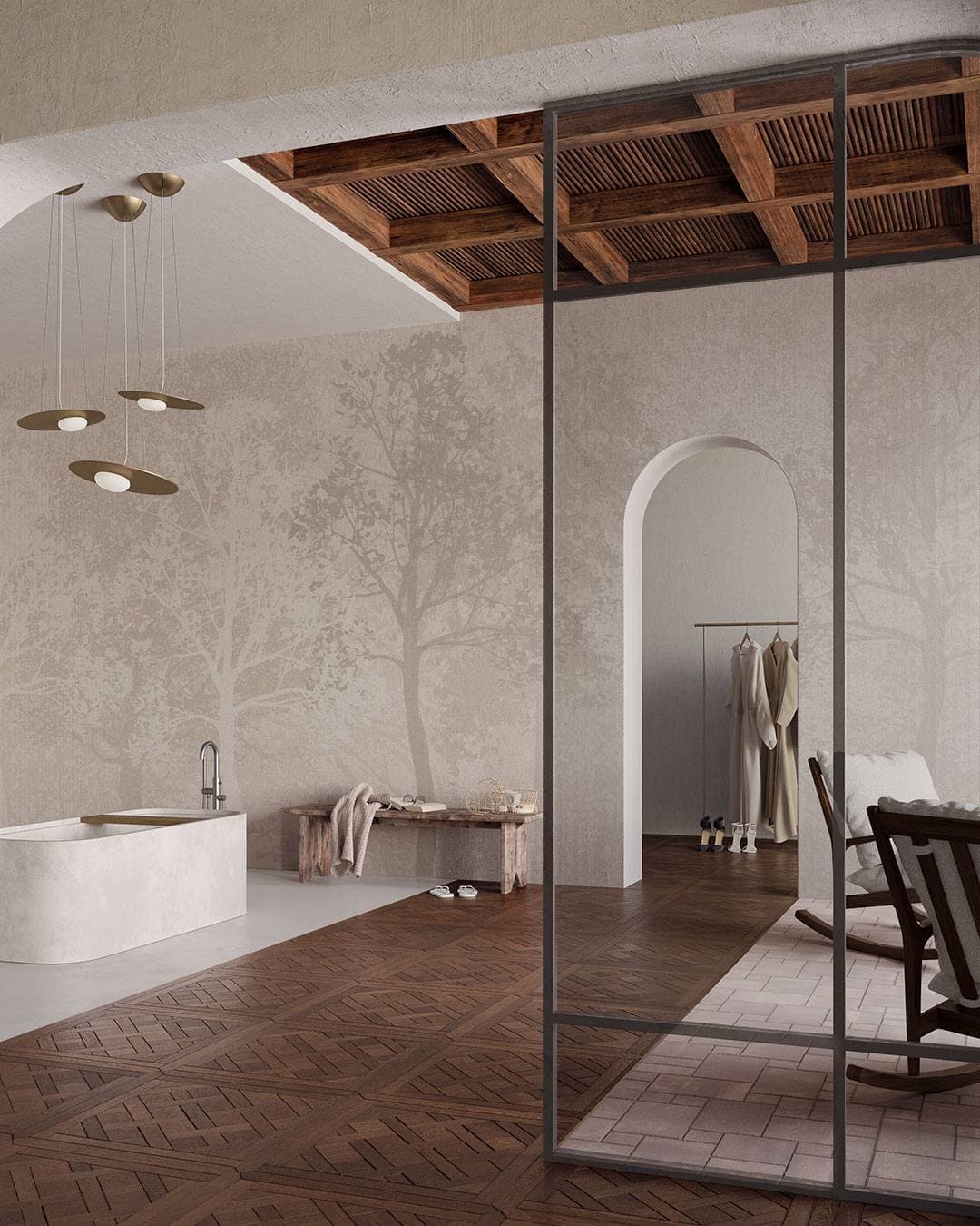 Collezione White Paper — carta da parati Inkiostro Bianco