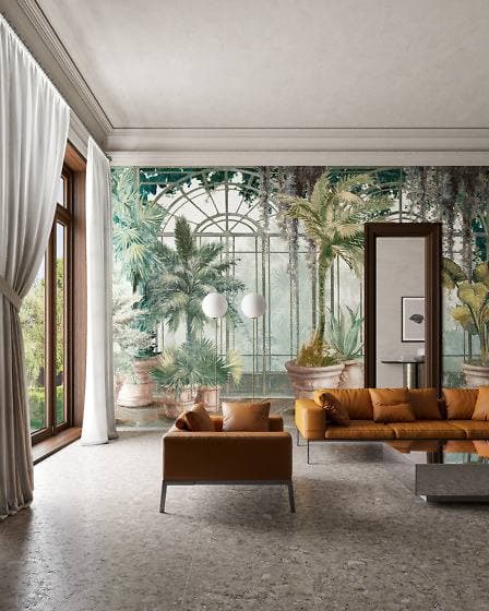 Carta da parati Greenhouse — Inkiostro Bianco