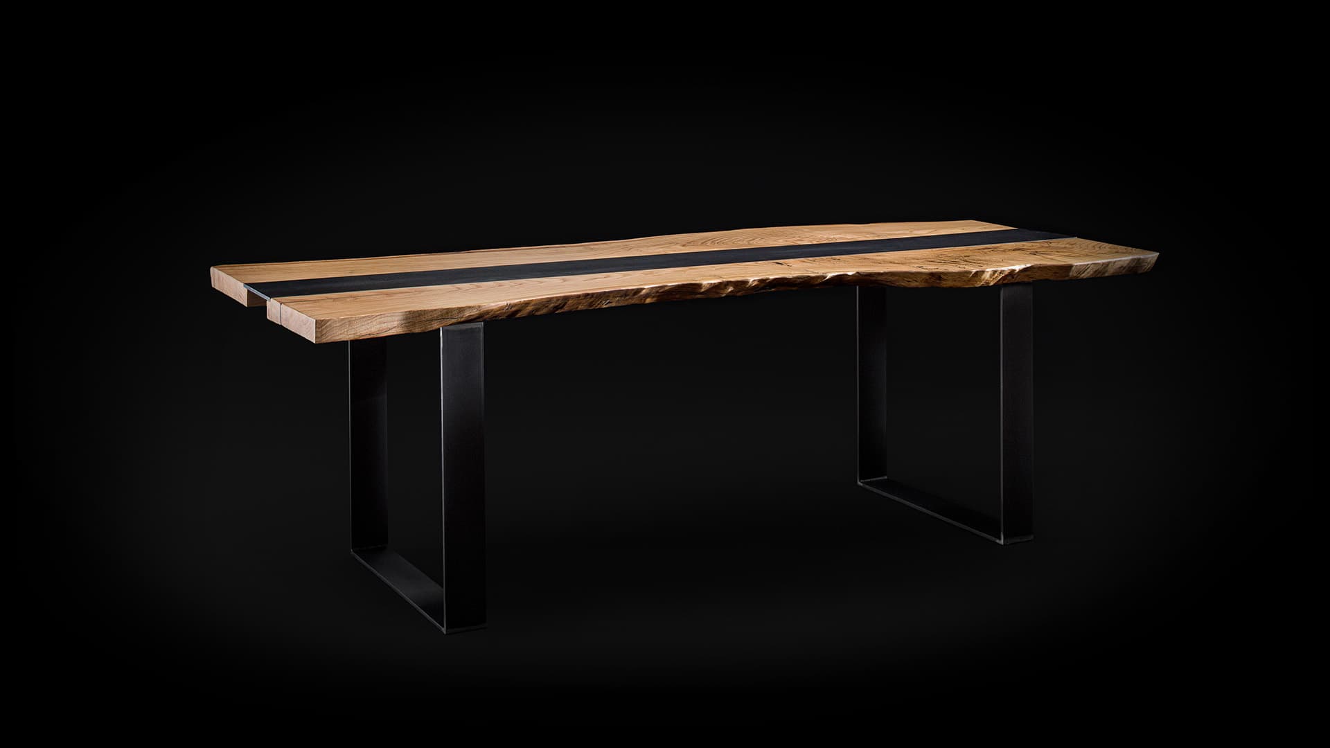 Chestnut and iron table