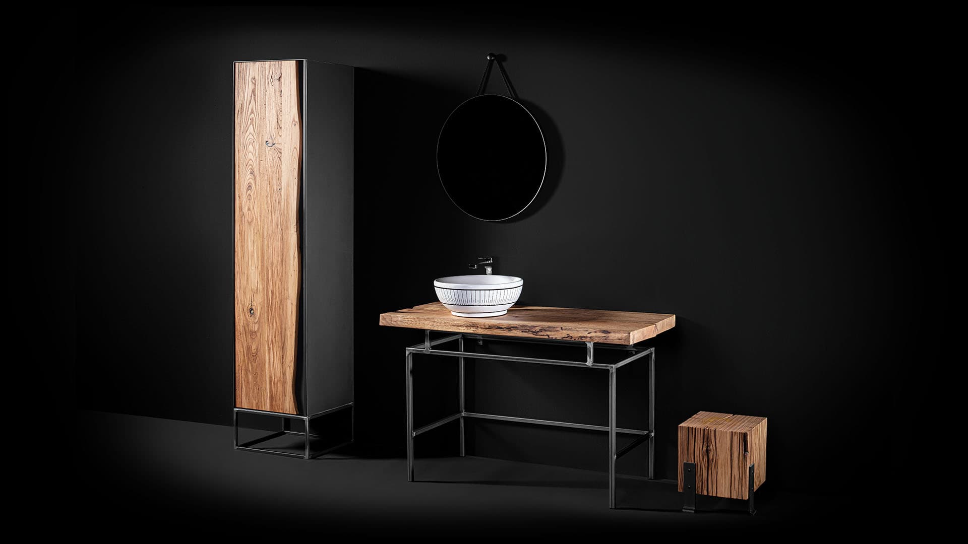 Piana bagno in essenza di rovere