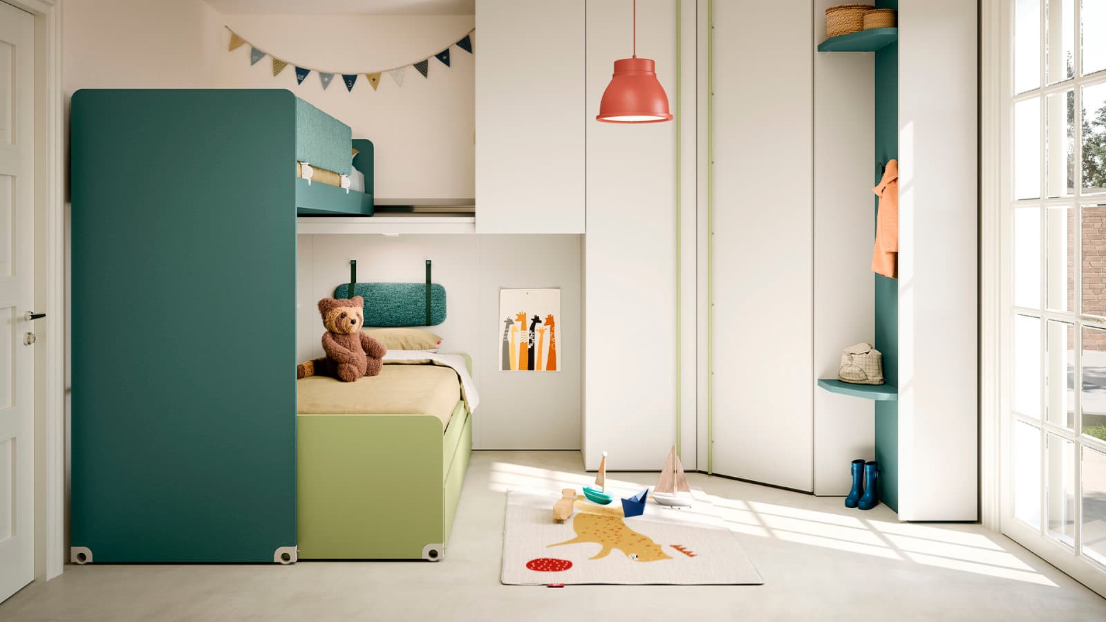 Letto a soppalco scorrevole Slide — Nidi