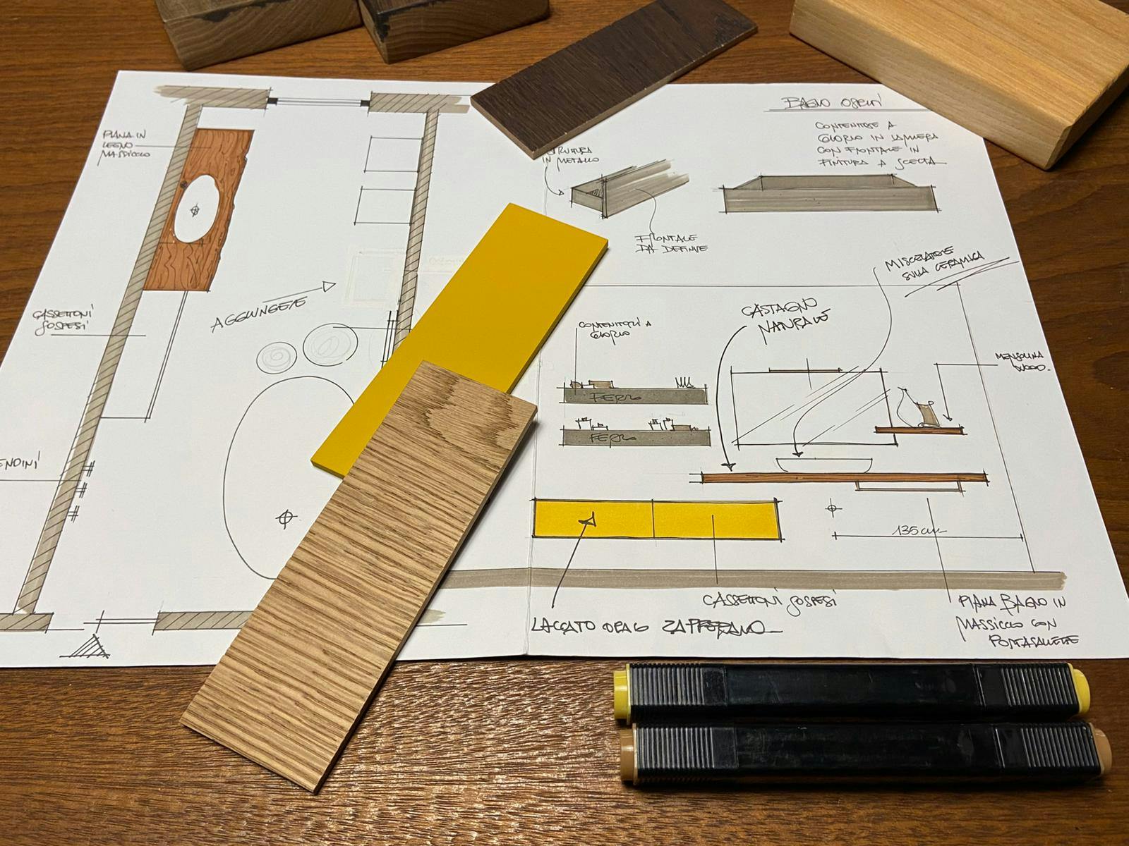 Dietro i mobili in legno massello su misura: il progetto