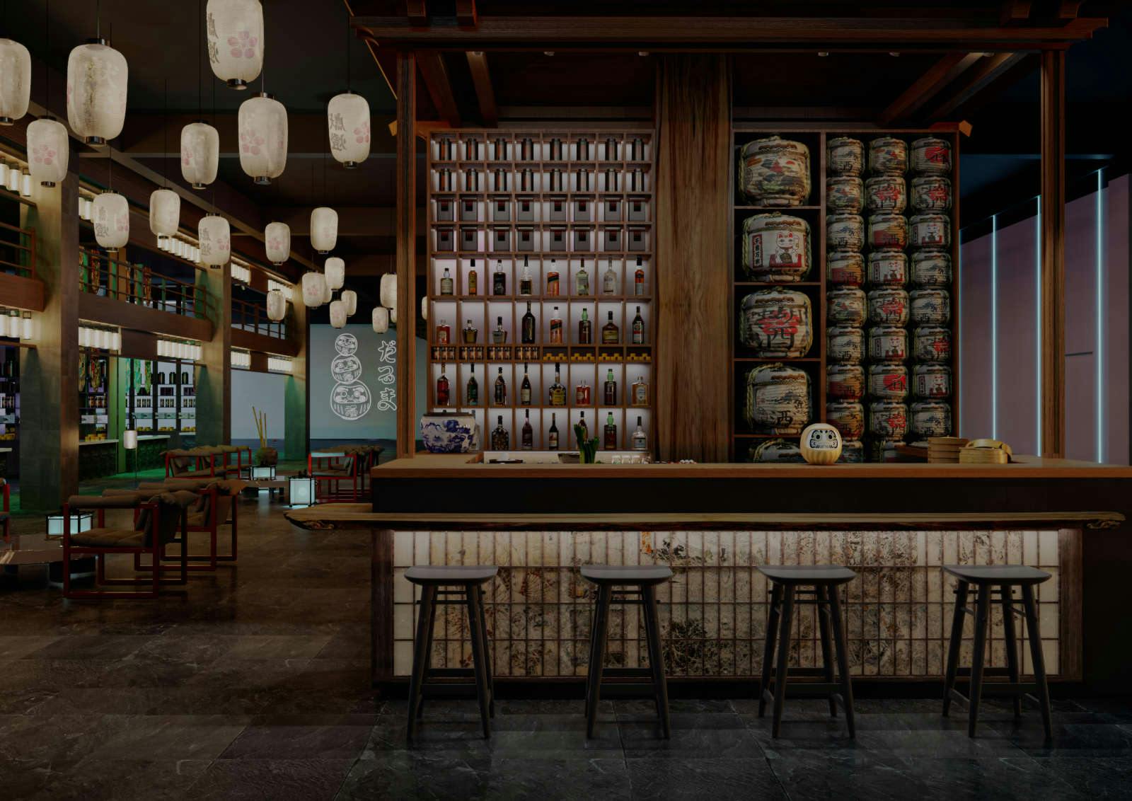 Bruno Spreafico meets the Izakaya: A Modern and Traditional Solid Wood Sushi Bar