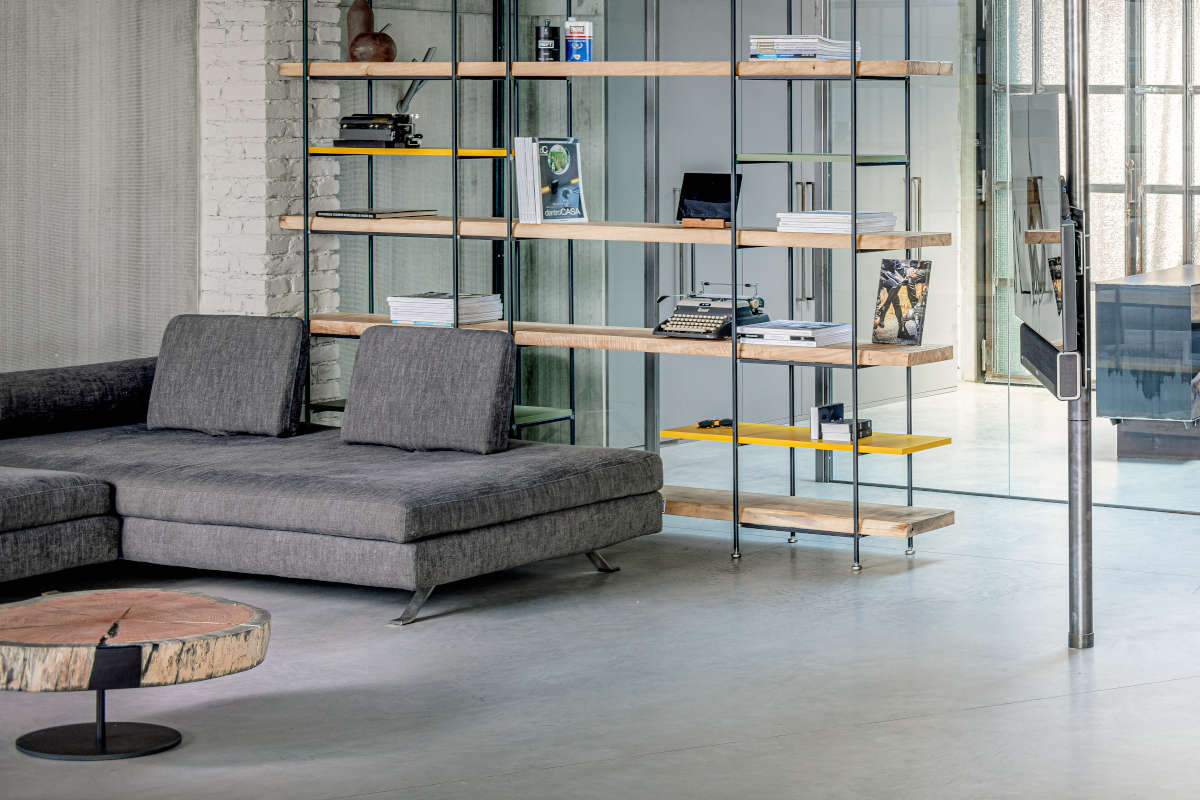 librerie in legno e ferro